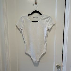 Abercrombie & Fitch Short Sleeved White Bodysuit